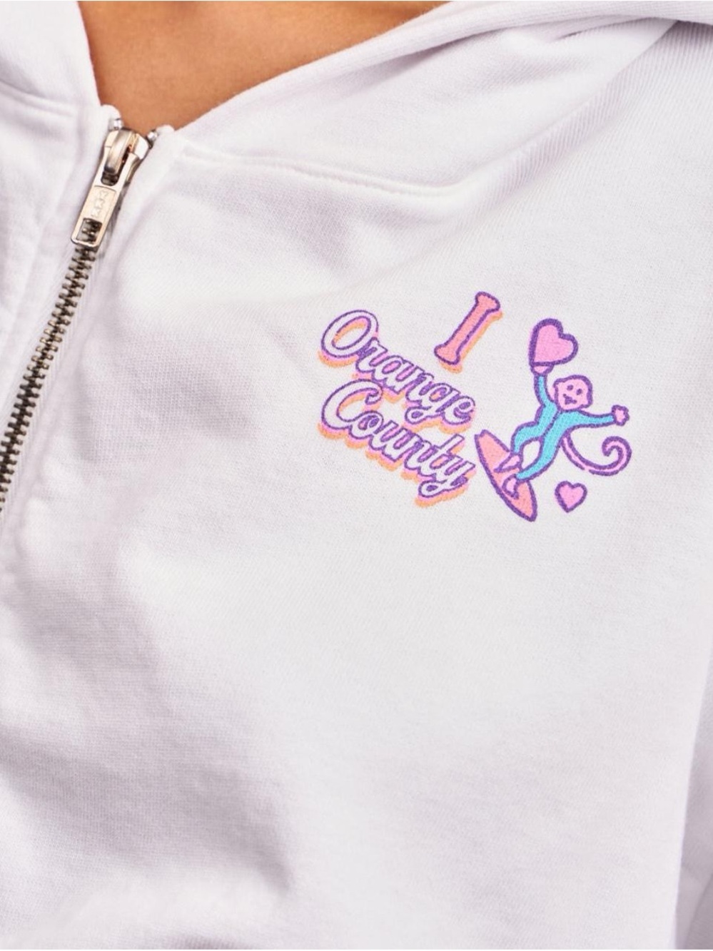 Roller Rabbit White Zip Hoodie